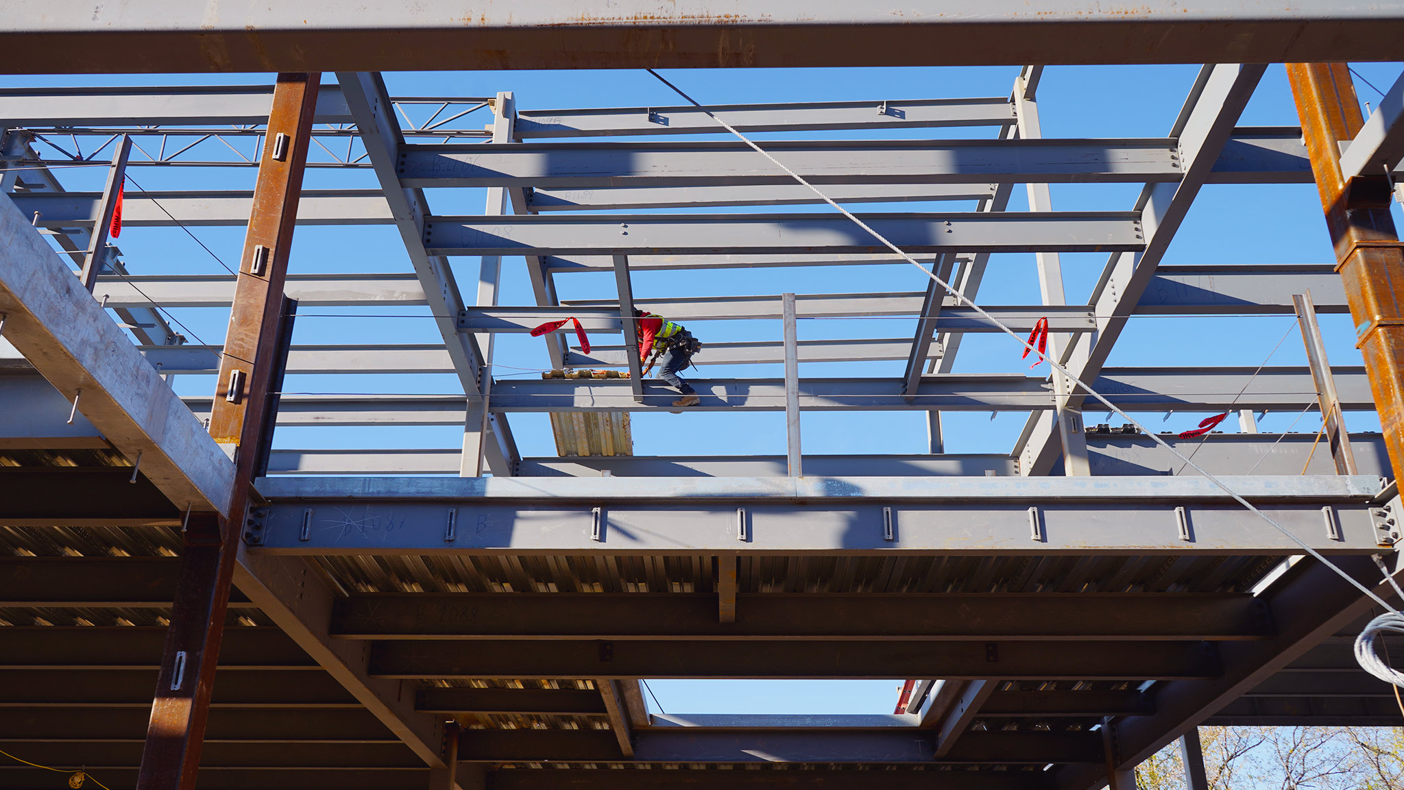 east-coast-iron-works-arlington-fire-station-Floor penetration Framing